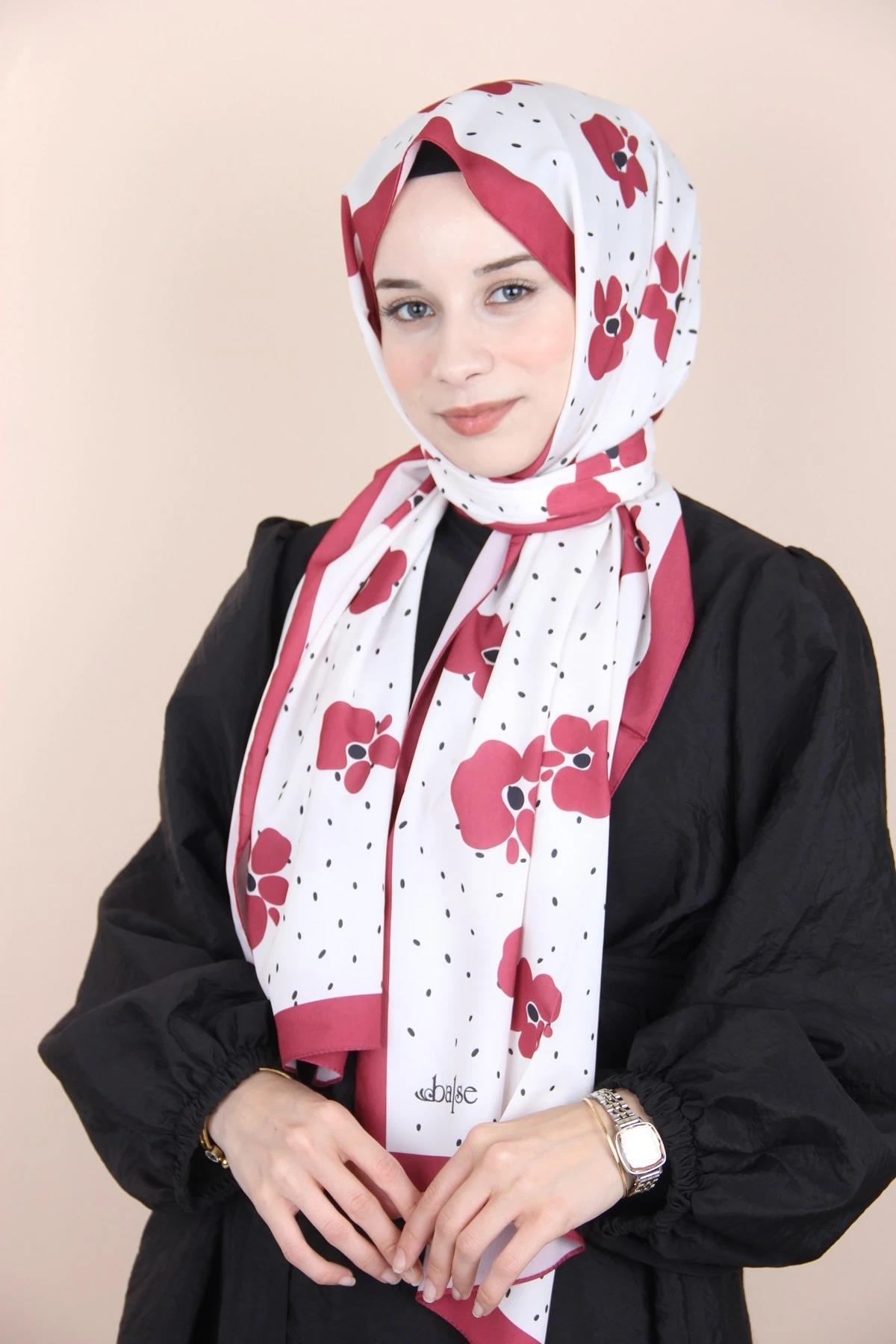 Bordo Pamuklu Şal