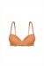 Çizgili Kumaş Sütyen - Push Up, Dolgulu, Balenli - 2514 - Hardal