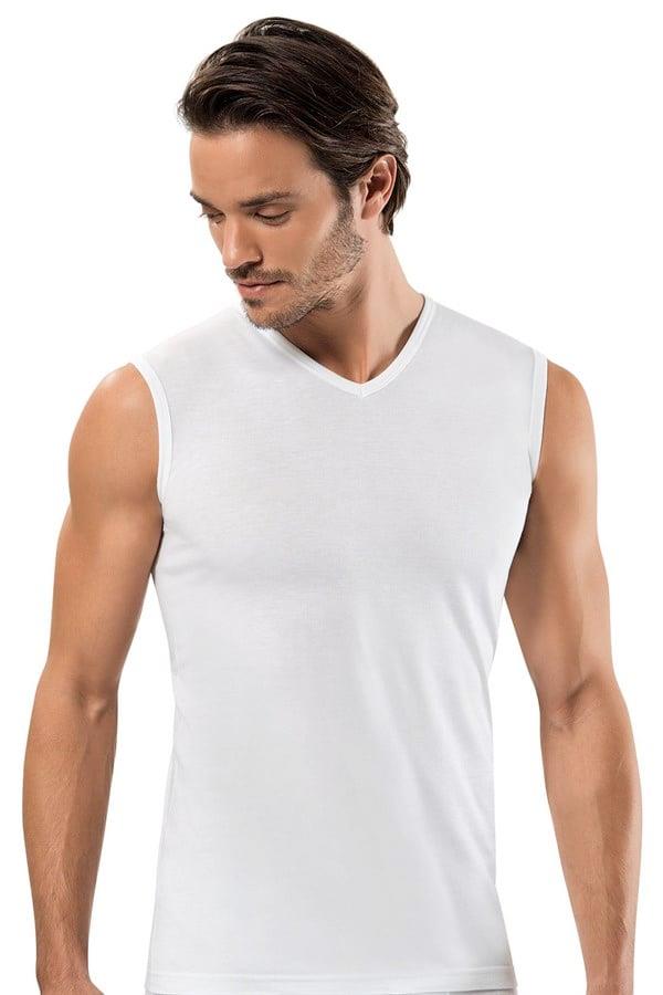 Erdem Beyaz Gold Modal V Yaka Kolsuz Atlet 1553