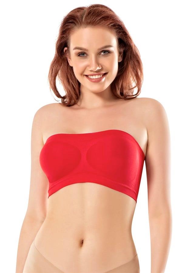 Erdem Kırmızı Seamless Kısa Bandeo Büstiyer 613