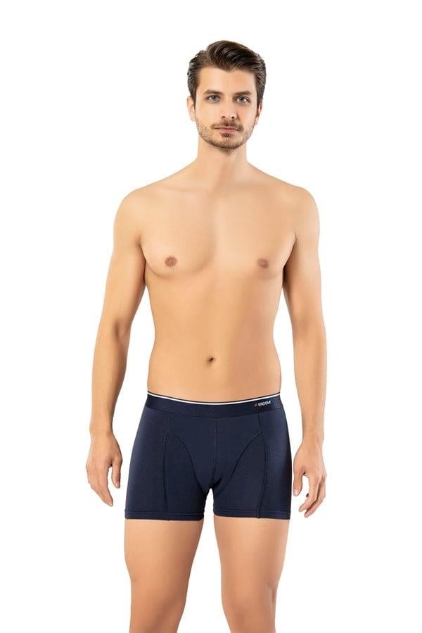 Erdem Lacivert Pamuk Elastan Klasik Boxer 1445