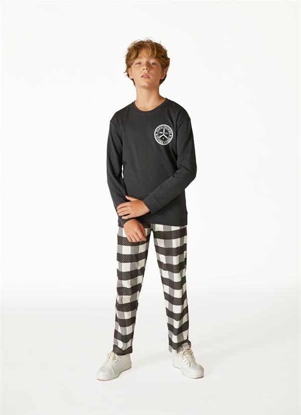 Erkek Çocuk Antrasit Pijama Takımı 701
