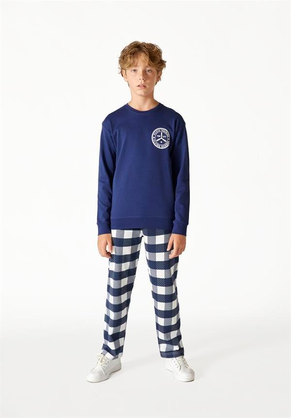 Erkek Çocuk Lacivert Pijama Takımı 701
