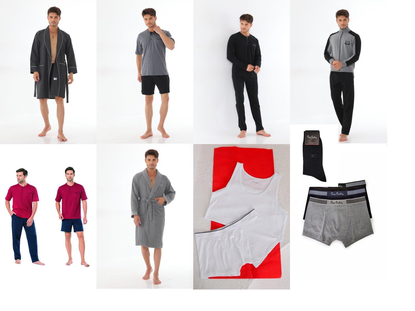 Erkek Pijama ve İç Çamaşırı Seti 17 Parça