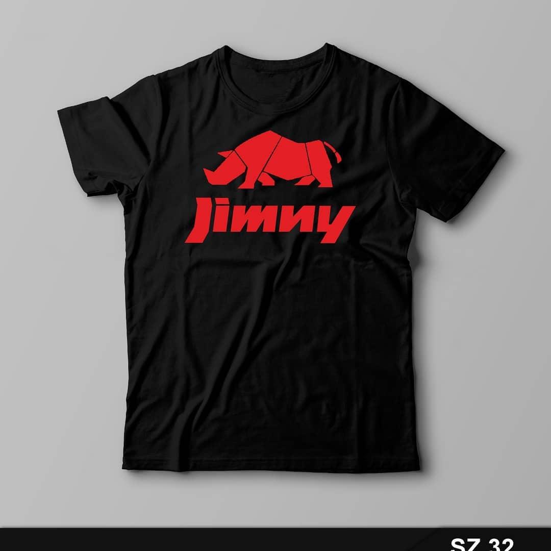 Jimmy desenli siyah tişört