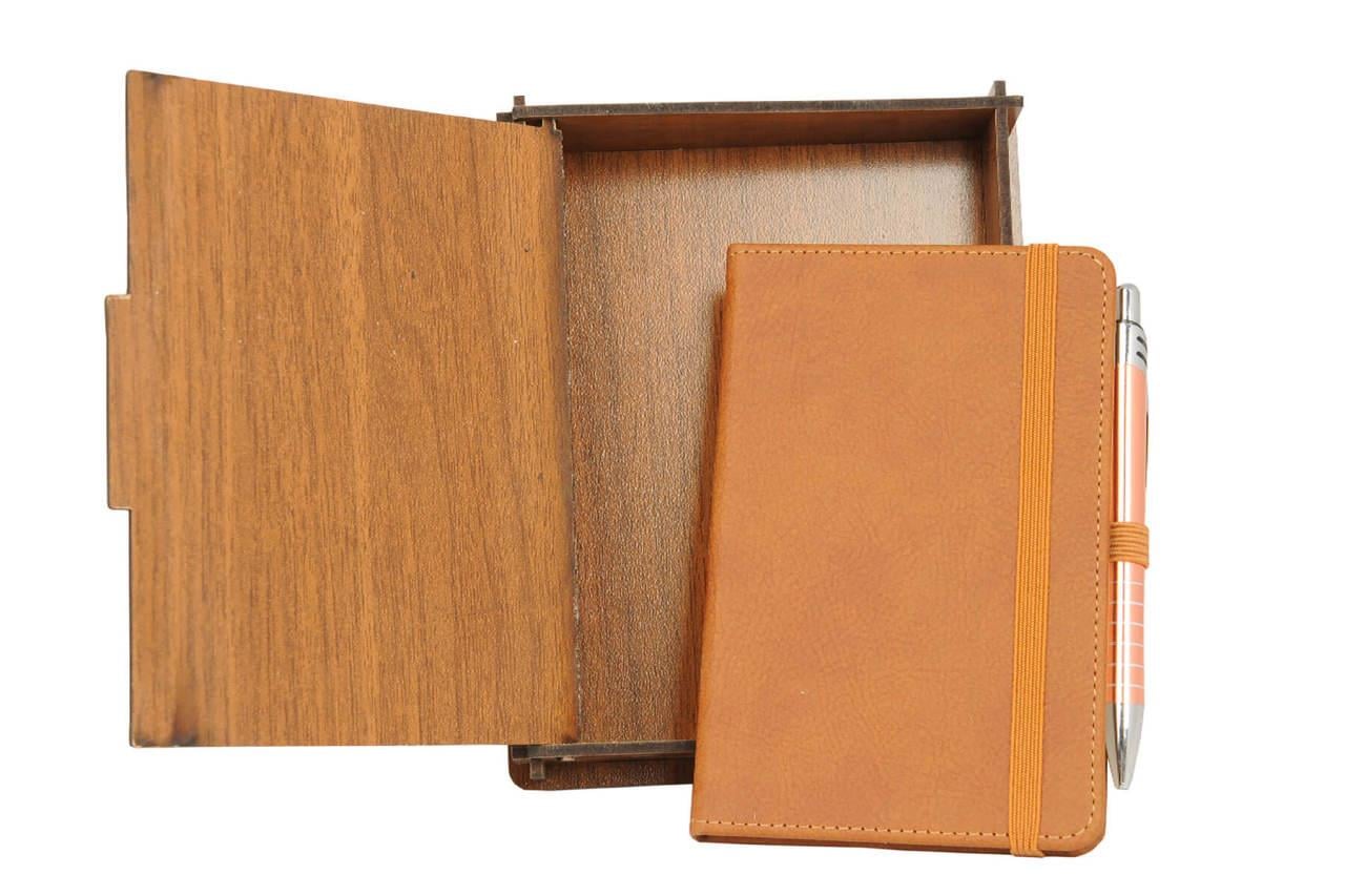Kişiye Özel İsimli Ahşap Kutuda Notebook