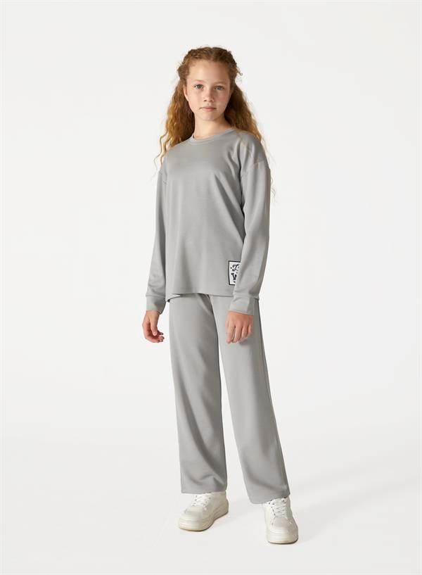 Kız Çocuk Gri Pijama Takımı 703