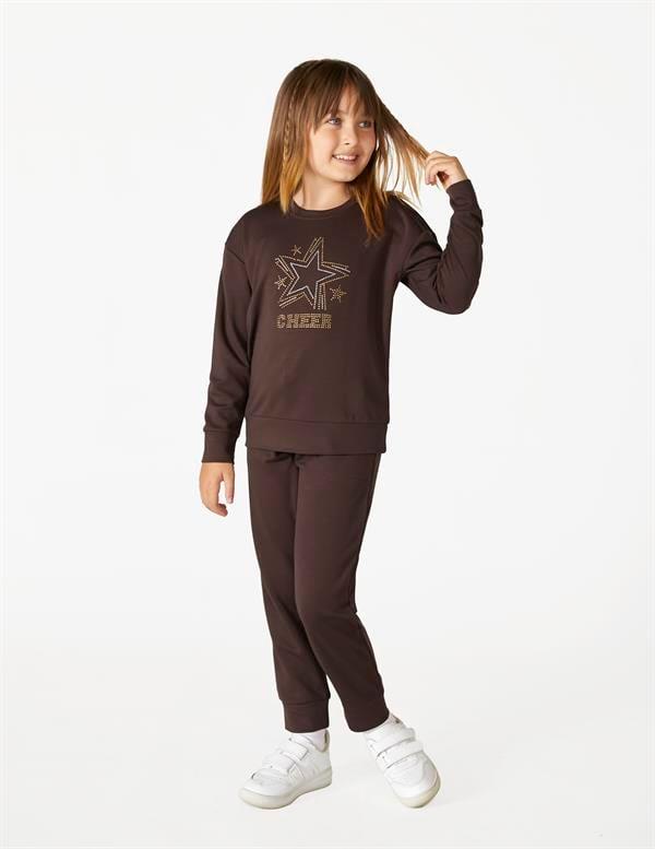 Kız Çocuk Kahverengi Pijama Takımı 711