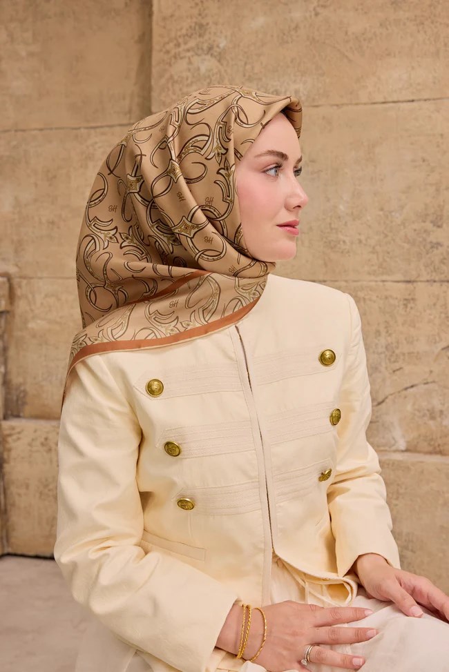 Silk Home Twill İpek Desenli Eşarp 11509