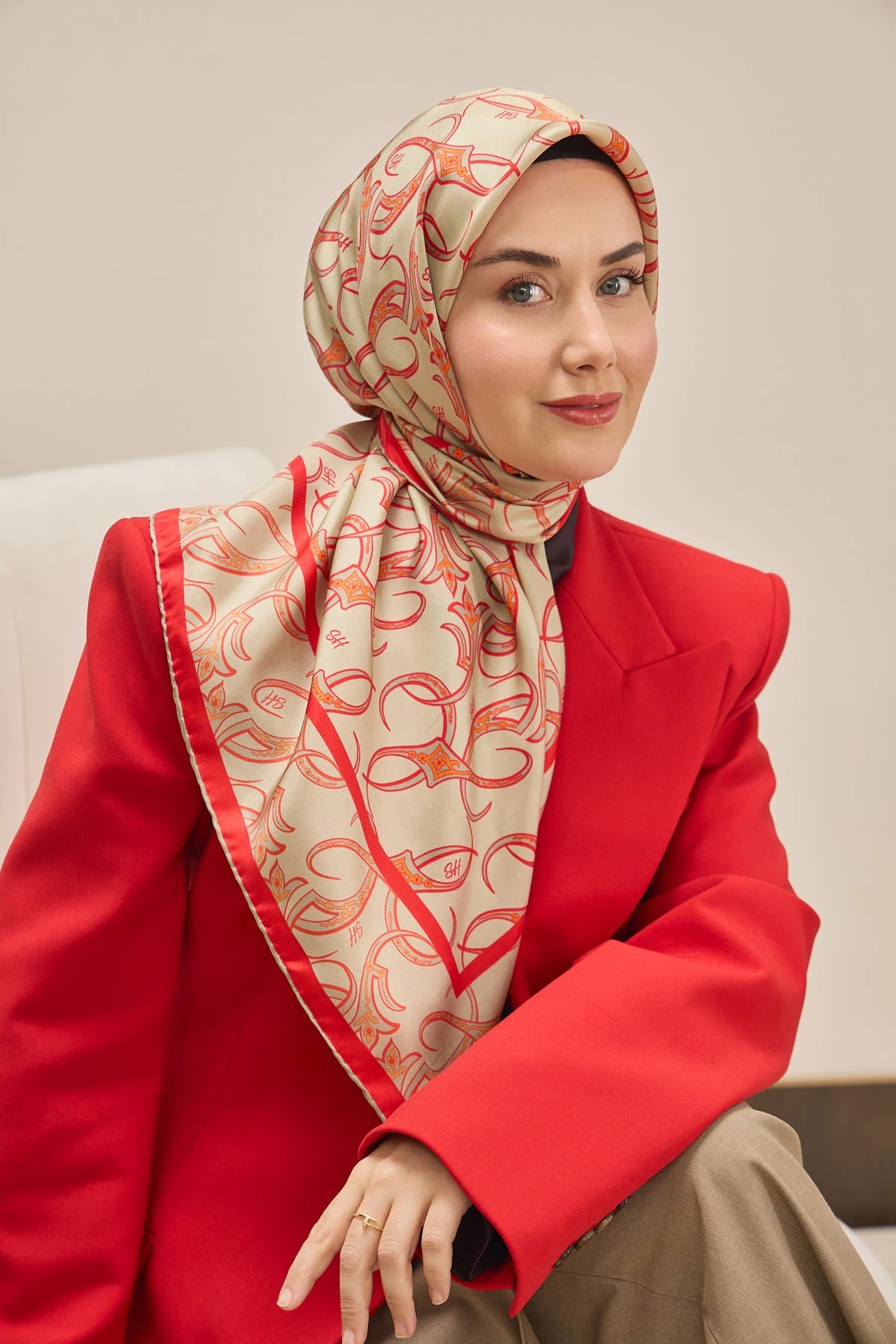 Silk Home Twill İpek Desenli Eşarp 11509