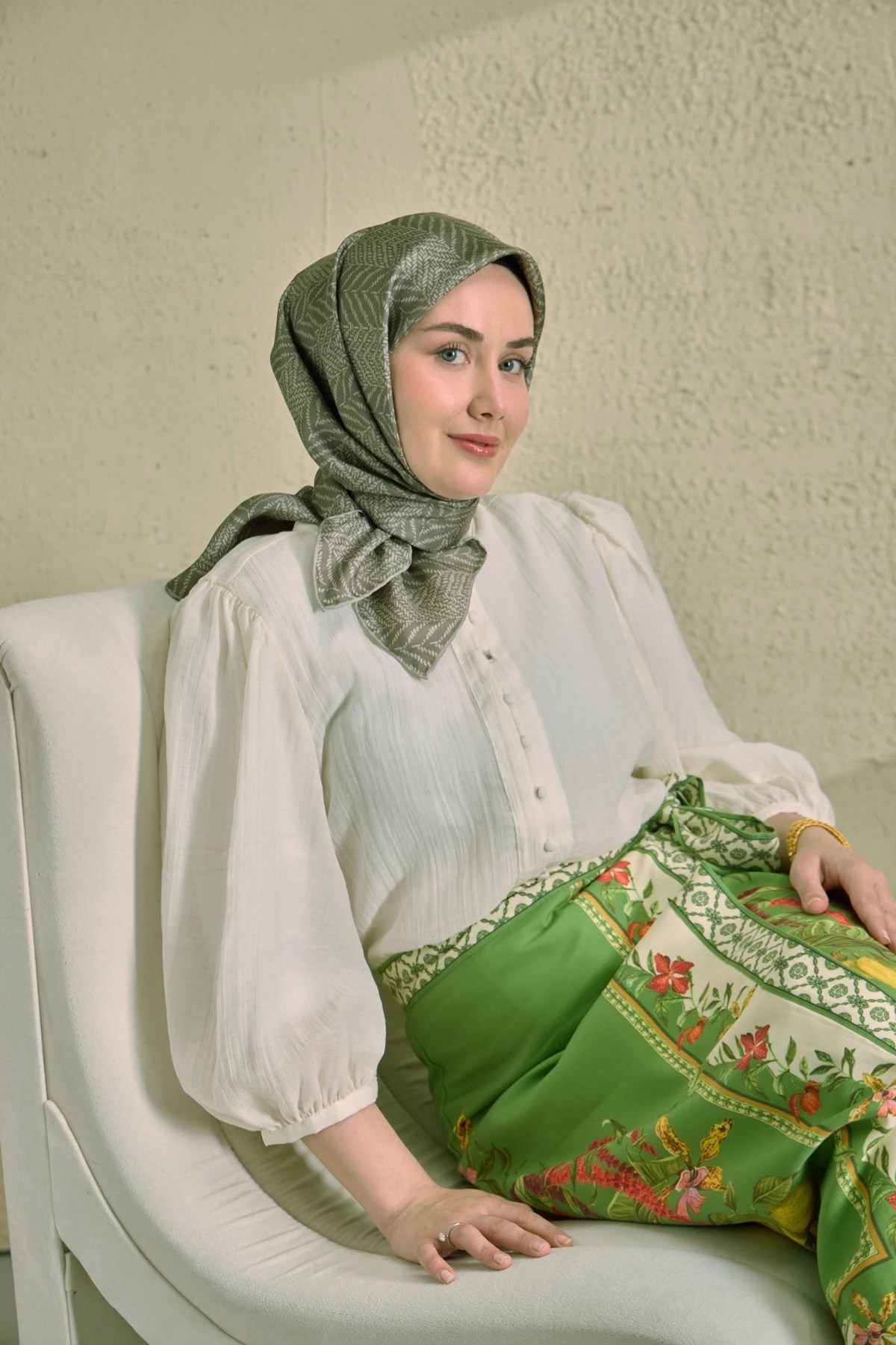 Silk Home Twill İpek Desenli Eşarp 11520
