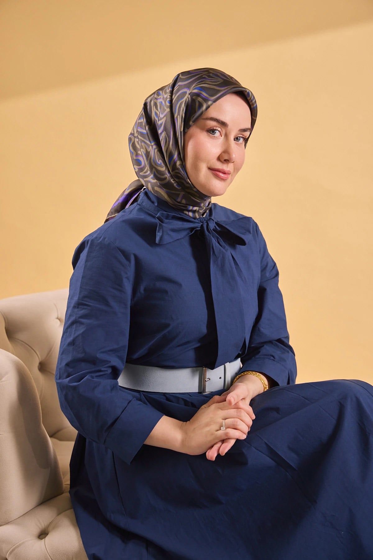 Silk Home Twill İpek Desenli Eşarp 11522