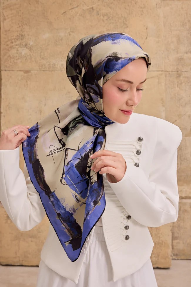 Silk Home Twill İpek Desenli Eşarp 11529