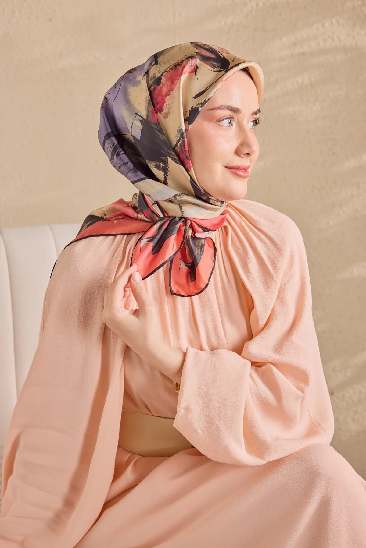 Silk Home Twill İpek Desenli Eşarp 11529