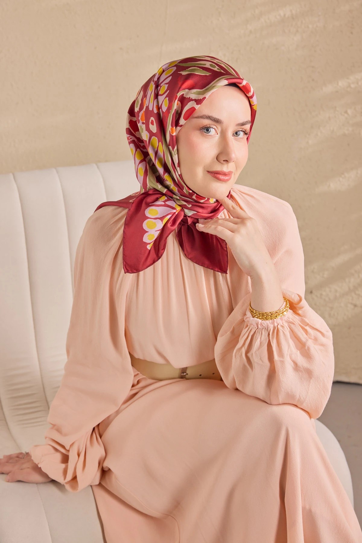 Silk Home Twill İpek Desenli Eşarp 11531