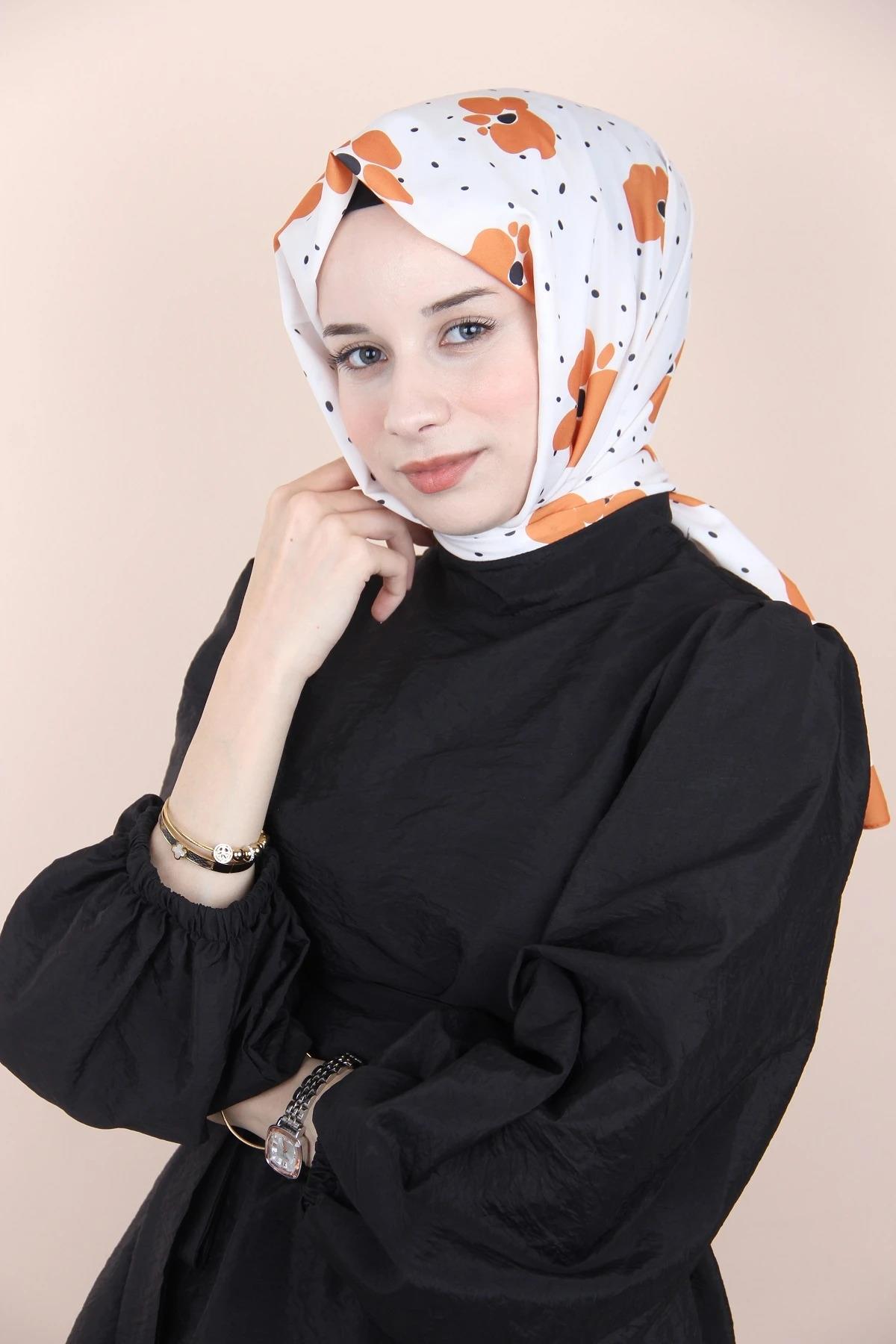 Turuncu Pamuklu Şal