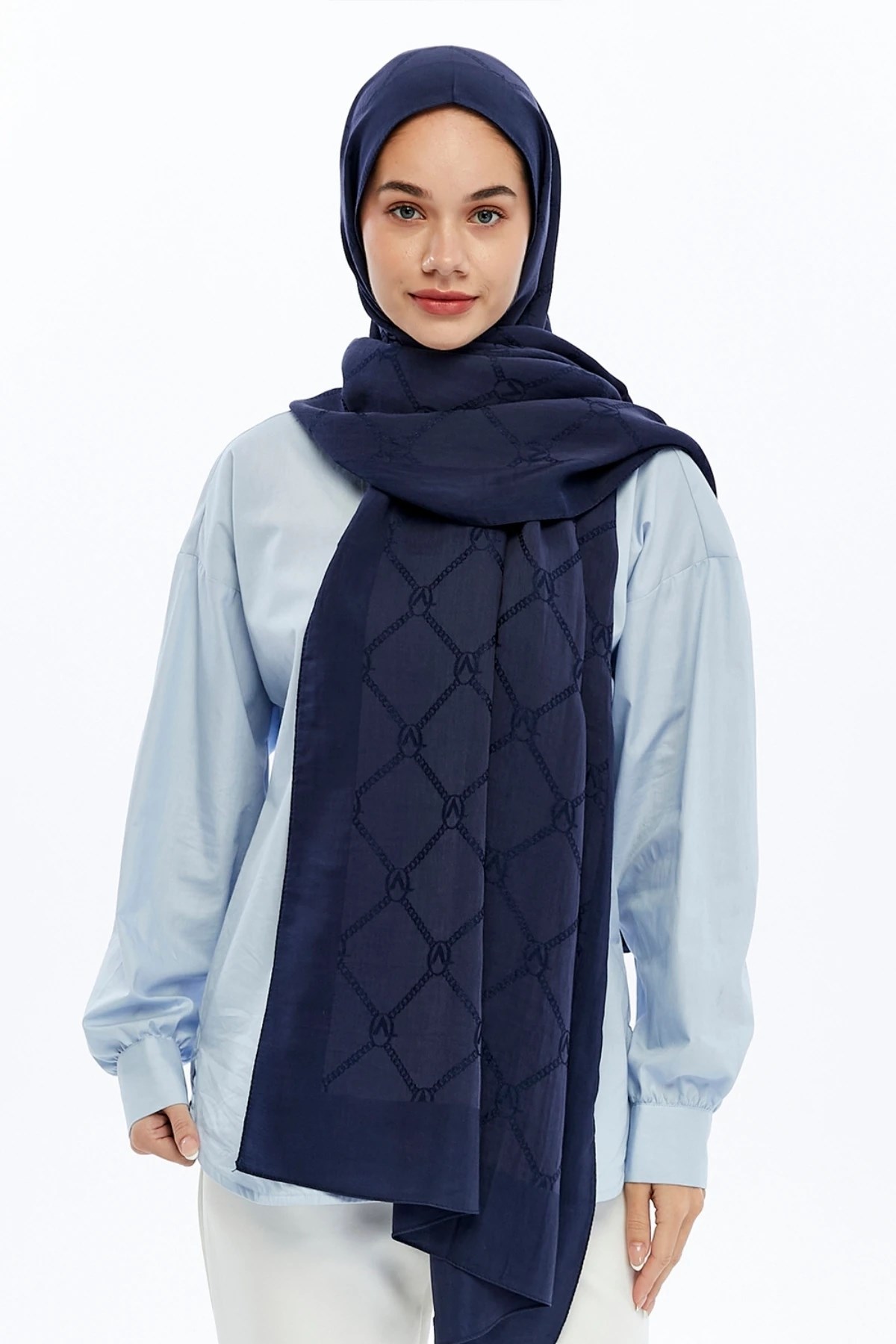 Valentino Orlandi Alia Serisi Monogram Desen Şal