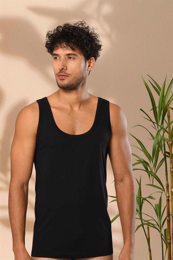 WeWeus 3'lü Siyah Süper İnce Erkek Doğal Bambu Lüks Atlet 11143