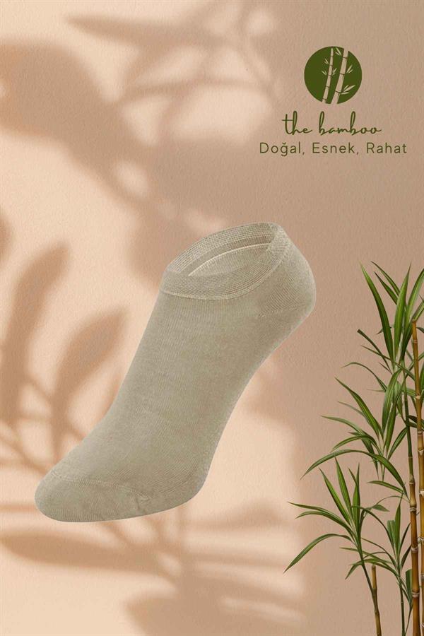 WeWeus Bej Doğal Bambu Lüks Süper İnce Erkek Bisiklet Çorap 267