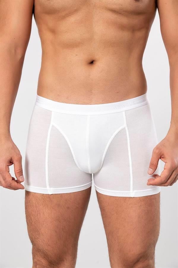 WeWeus Beyaz Micro Modal Premium Erkek Boxer