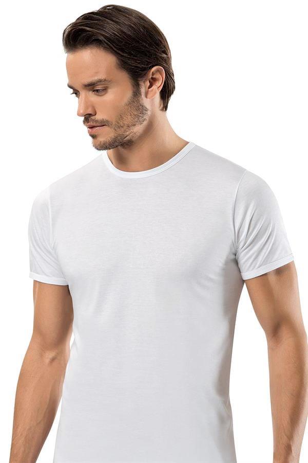 WeWeus Beyaz Micro Modal Premium Erkek T-Shirt 1134