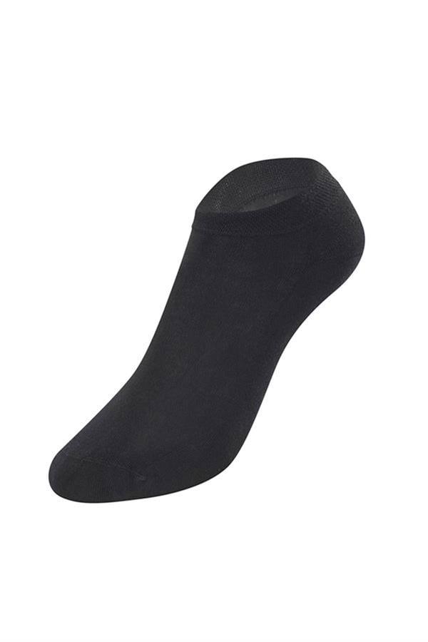 Weweus Erkek Bambu Viskon Siyah Sneaker Çorap 176