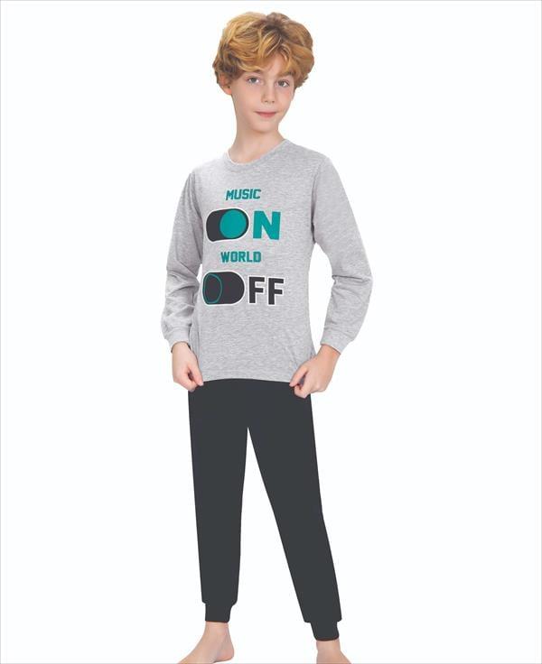 WeWeus Gri Erkek Çocuk Pijama Takımı 715