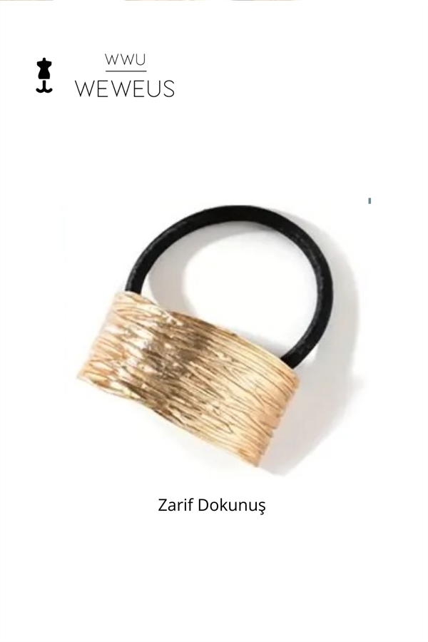 WeWeus Kadın Gold Altın Renk Parlak Dikdörtgen Premium Toka