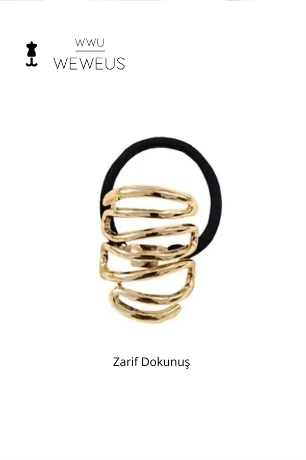 WeWeus Kadın Gold Altın Renk Parlak Sarmal Premium Toka