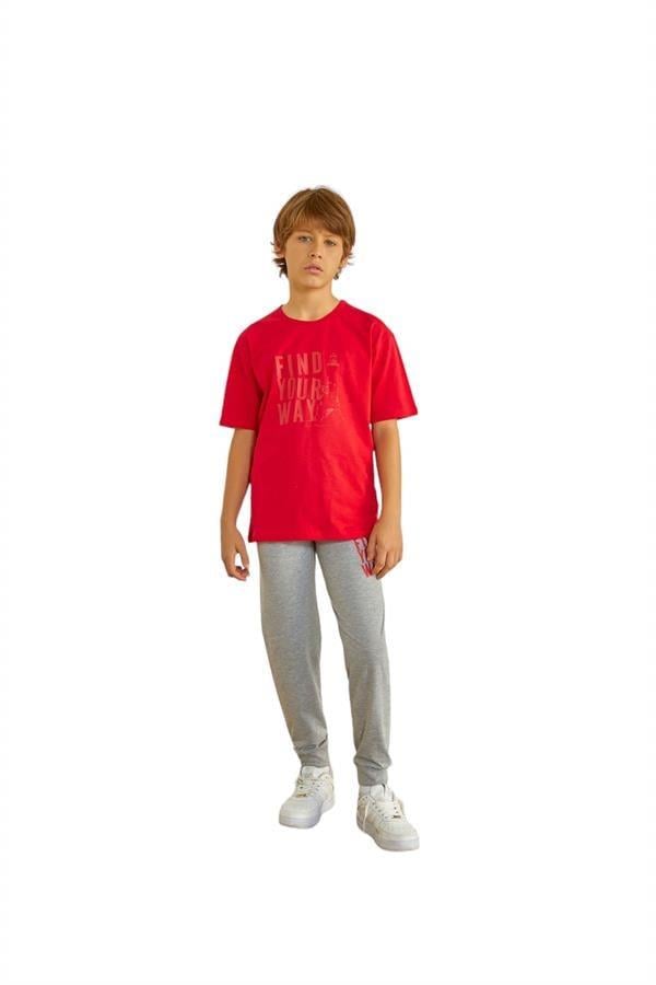 WeWeus Kırmızı Erkek Çocuk Pijama Takımı 810