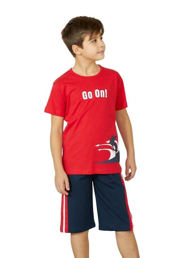 WeWeus Kırmızı Erkek Çocuk Pijama Takımı 821
