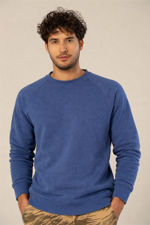 Weweus Lacivert Havlu Kumaş Sweatshirt 240