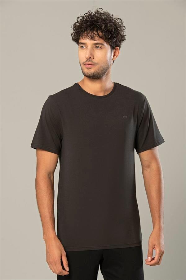 WeWeus Logolu Antrasit Erkek Modal Basic Tişört 239