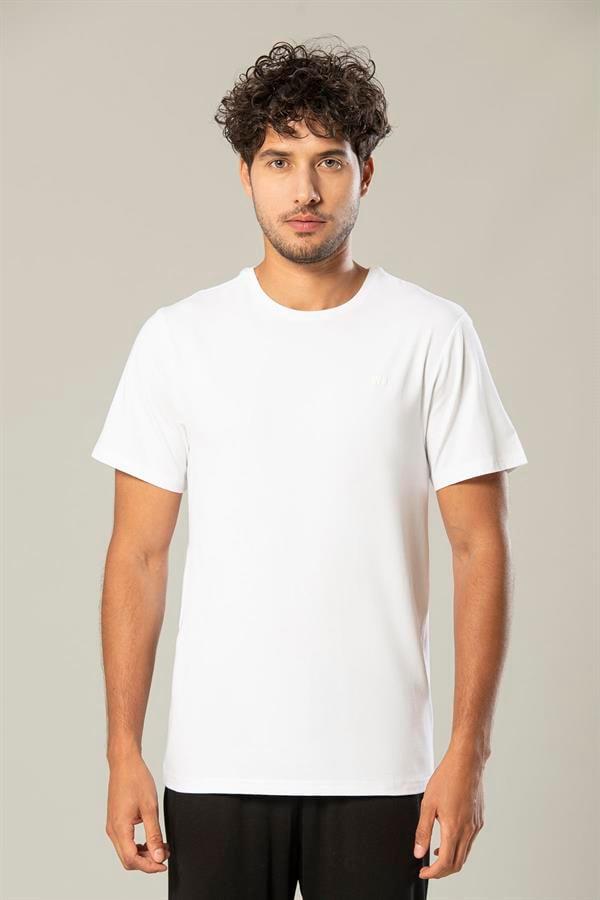 WeWeus Logolu Beyaz Erkek Modal Basic Tişört 239