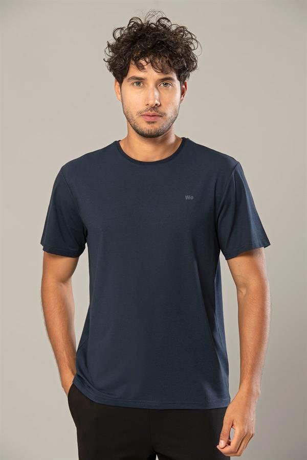 WeWeus Logolu Lacivert Erkek Modal Basic Tişört 239