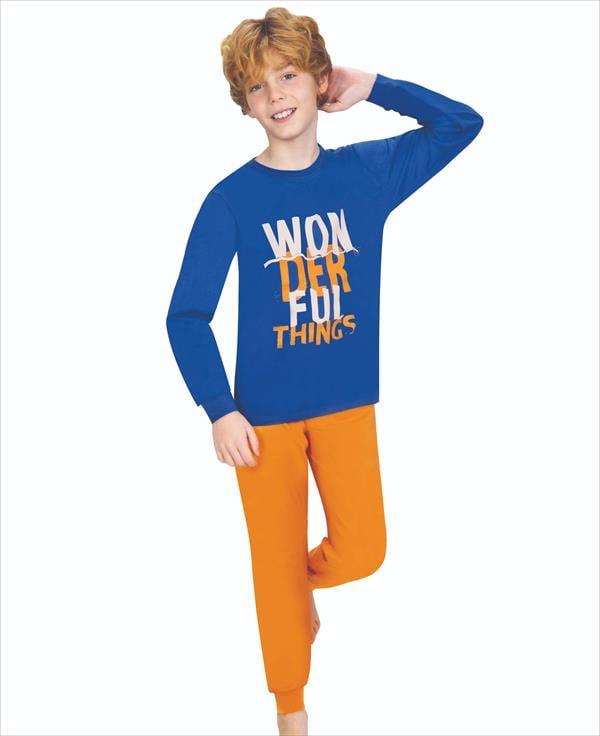 WeWeus Mavi Erkek Çocuk Pijama Takımı 714