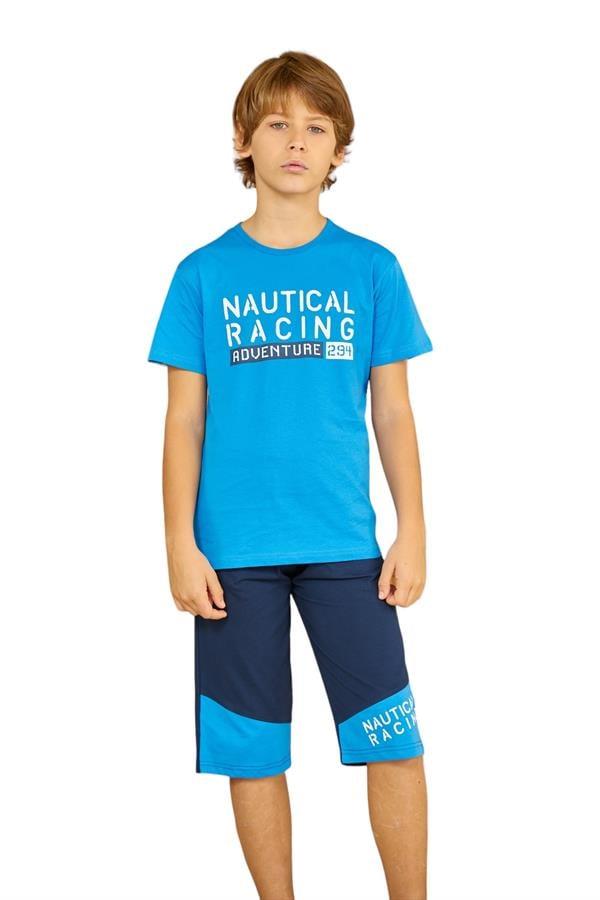 WeWeus Mavi Erkek Çocuk Pijama Takımı 808