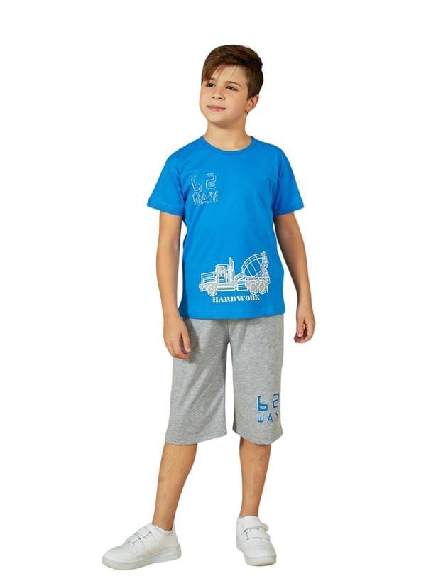 WeWeus Mavi Erkek Çocuk Pijama Takımı 818