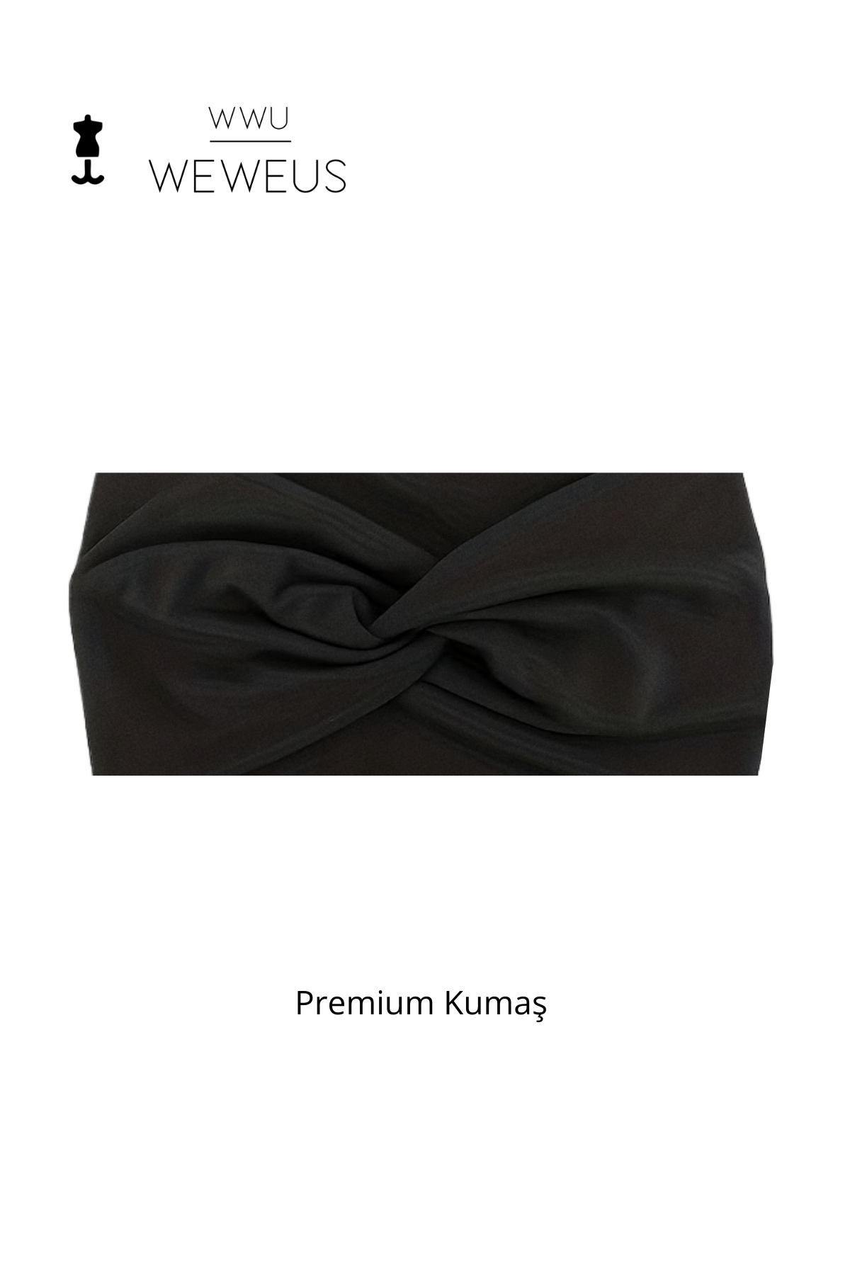WeWeus Siyah Premium Dar Kadın Saç Bandı