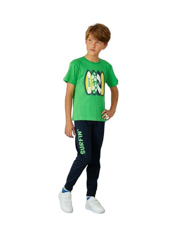 WeWeus Yeşil Erkek Çocuk Pijama Takımı 815