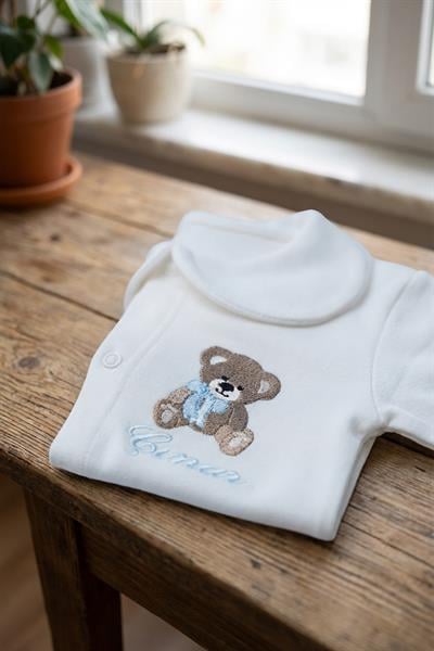 İsimli Hastane Çıkışı 3 lü Set Ayıcık Temalı Mavi 