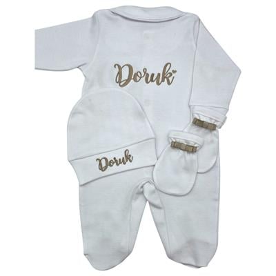 İsimli Hastane Çıkışı 3 lü Set Bej