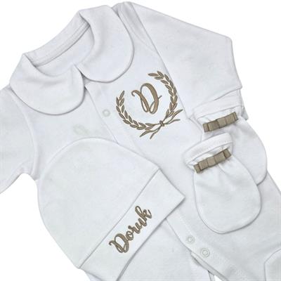 İsimli Hastane Çıkışı 3 lü Set Bej