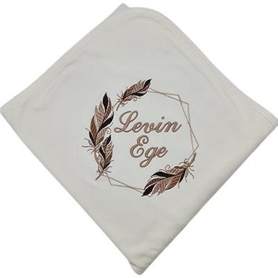 Kişiye Özel Penye Battaniye Tüy Laruel Desenll