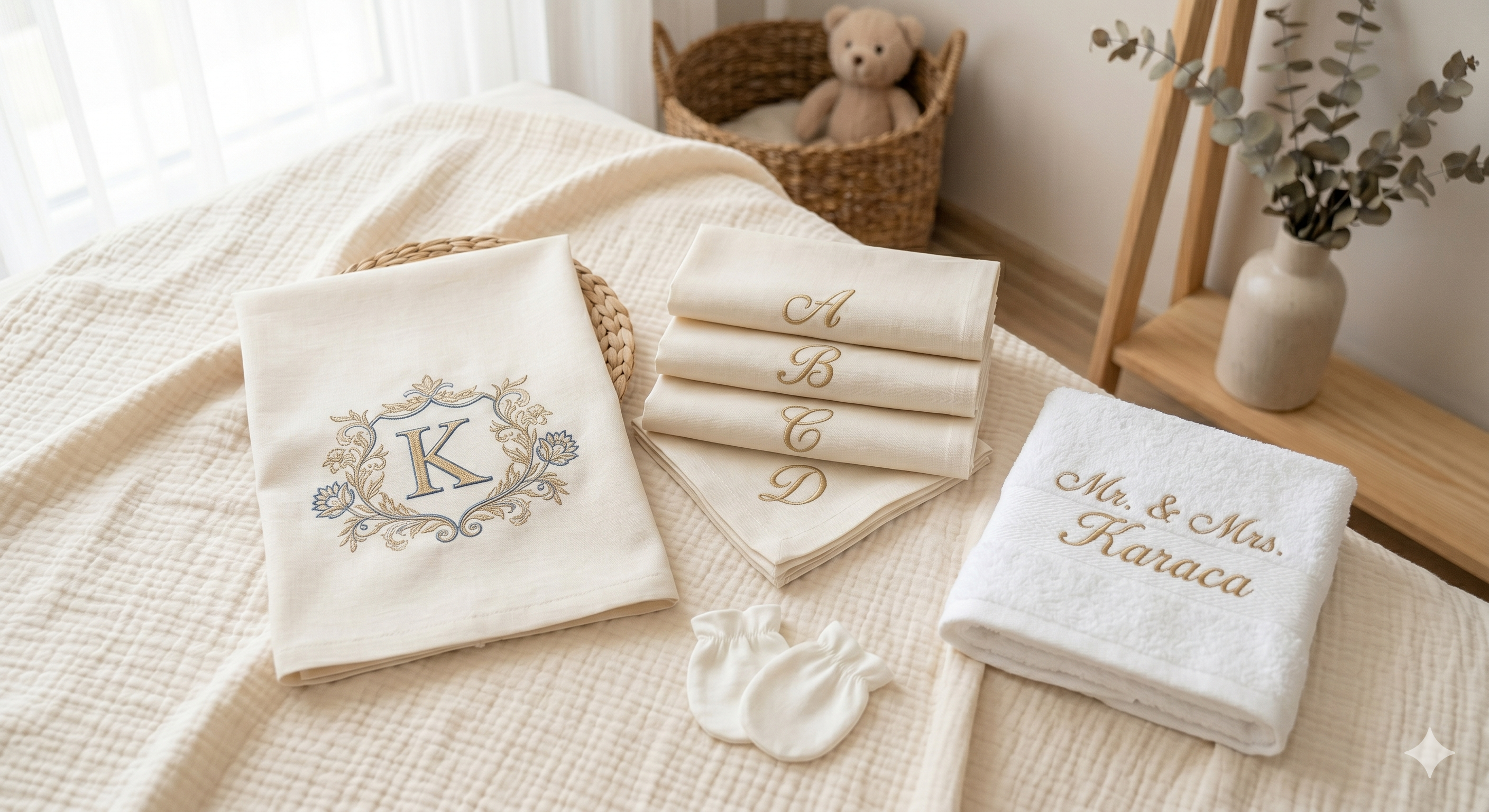 Ev Dekorasyonunda Yeni Trend: Monogramlı Tekstil Ürünleri ile Kişiselleştirilmiş Yaşam Alanları