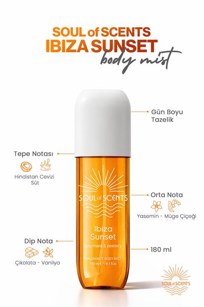 Ibiza Sunset Gourmand & Powdery Body Mist 180 ml