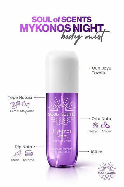 Mykonos Night Gourmand & Sweet Body Mist 180 ml