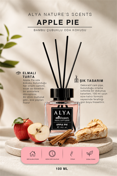 Natures Scents Apple Pie Bambu Çubuklu Oda Kokusu- Elmalı Tart Kokusu