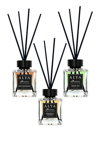 Natures Scents Bambu Çubuklu Oda Kokusu Green Tea-Hot Chocolate-Pineapple-Coconut 100 ml x 3 Adet