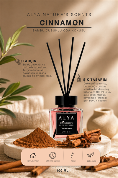 Natures Scents Cinnamon Bambu Çubuklu Oda Kokusu- Tarçın Kokusu